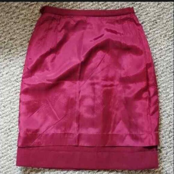 Bobbie Brooks VINTAGE Union  70's Deadstock Red Wool Blend Mini Pencil Skirt 5 - Picture 11 of 13